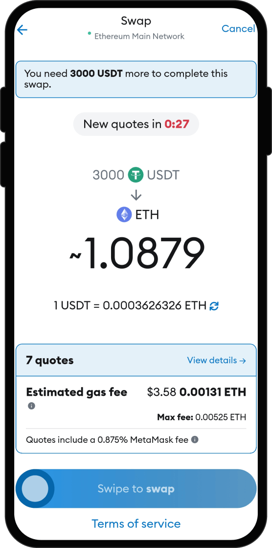 Swap Your USDT for Chainmix